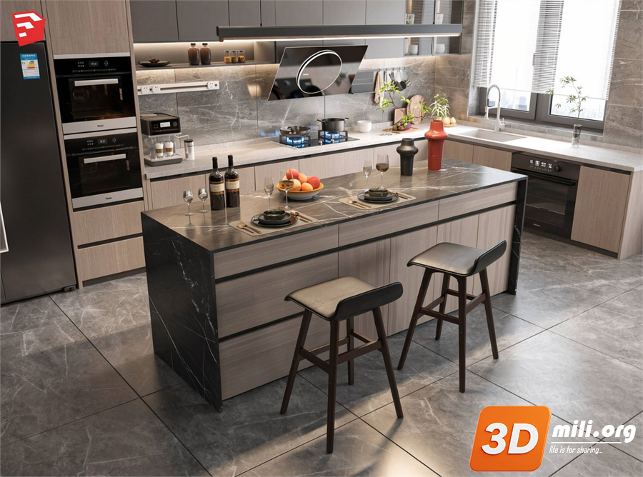 Kitchen island Skp Files